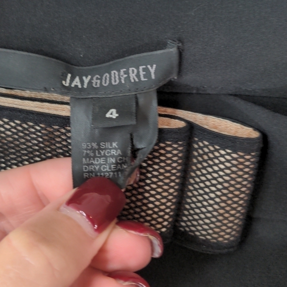 Jay Godfrey Silk One-shoulder Bow Strap LBD 4 - Picture 4 of 8